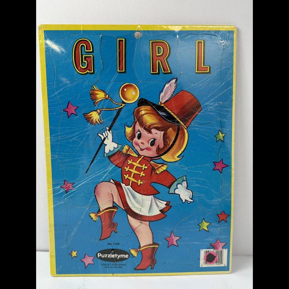 Vintage Frame Tray‎ GIRL Puzzle Puzzletyme Cricket Publishing USA